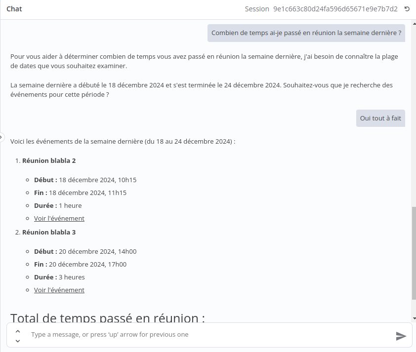 récupération d'événements google calendar